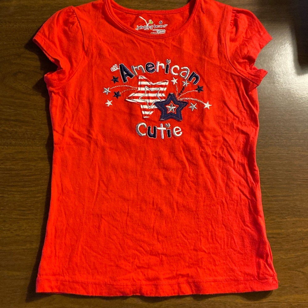 American cutie shirt, size 6 (girls)